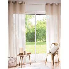 Ce tissu pourra vous servir pour vos créations nécessitant beaucoup de résistance. Rideau A Åillets En Coton Et Lin Beige A Paillettes A L Unite 140x250 Verone Maisons Du Monde