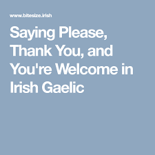 To broaden your language horizons, learn some fun and interesting scottish and irish gaelic words. Saying Please Thank You And You Re Welcome In Irish Gaelic Irish Gaelic Gaelic Irish