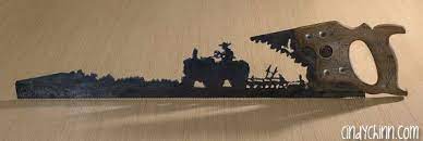 Farmer On A Tractor W Plow Metal Art Design Hand Plasma Etsy Metal Art Diy Metal Tree Wall Art Metal Art Projects