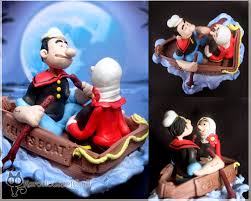 Popeye Olive Clay Couple Wearing Popeye Olive Costume Popeye And Olive Popeye And Olive Costume Clay