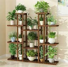 16 Wood 11 Tier Plant Stand Multi Wood Plant Stand Wrought Etsy Plant Shelves Plant Stands Outdoor Plant Stand Indoor
