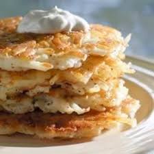 Latkes Are A Traditional Jewish Pancake Made With Shredded Potatoes And Eggs One Recommended Way To Serve L Kugelis Recipe Simply Potatoes Potato Latke Recipe