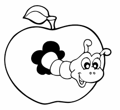 Malvorlagen Apfel Mit Raupe Coloring And Malvorlagan