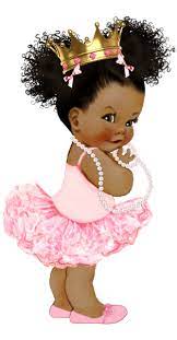 African American Princess Baby Shower Backdrop Zazzle Com Black Baby Art Baby Girl Clipart Baby Afro