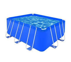 Schwimmanlage Stahlrahmen Rechteckig Oberirdisch 8870 L Gunstig Kaufen Vidaxl De Schwimmbecken Oberirdische Pools Schwimmbader