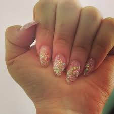 Almond Black And Red Ombre Nails Almond Shaped Ombre Glitter Acrylic Nails Ombre Nails Glitter Nails Glitter Ombre