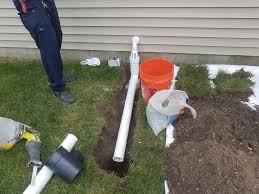 Use a sump pump in your yard when there is no gravity fall to the street. Crawl Space Encapsulation Musty Crawl Space Transformation In Shrewsbury Nj Installing The Sump Pump Drain
