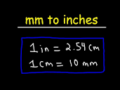 How To Convert mm to Inches - YouTube