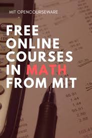 Free Mathematics Courses From Mit Math Methods Math Courses Mental Math