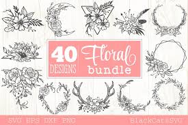 This post may contain affiliate links. Floral Frames Svg Bundle 40 Designs 438210 Cut Files Design Bundles