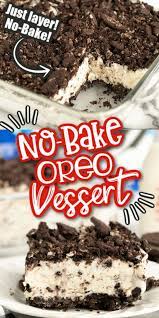 No Bake Oreo Dessert 15 Minutes Crazy Easy And Delicious In 2021 Oreo Dessert Recipes Oreo Dessert No Bake Oreo Dessert