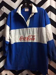 Shop coca cola logo hoodies created by independent artists from around the globe. Retro Sweatshirt Pullover Button Up Neck W Color Coca Cola Horizontal Stripe Chest Banner Boardwalk Vintage