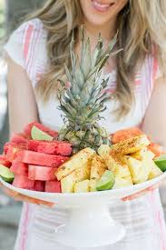Mexican Style Fruit Plate With Chili Lime Salt Sugar And Charm Recipe Chili Lime Seasoning Fruit Plate Fruit