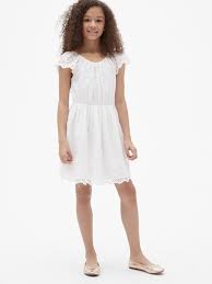 Eyelet Flutter Dress Gap Dresses White Dress Flower Girl Dresses