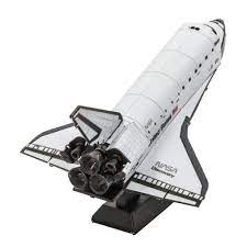 The space shuttle launch vehicle has three main components: Metal Earth Space Shuttle Discovery Colored