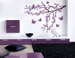 Wandsticker Lila Blutenzweig Lila Madchenzimmer Wandsticker Und Wandtattoos