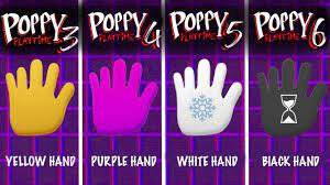 Yellow Vs Purple Vs White Vs Black Hand VHS Comparison | Poppy Playtime:  Chapter 3 vs 4 vs 5 vs 6 - YouTube