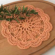 Small Crochet Round Doily Traditional Crocheted Home Decor Etsy Crochet Round Doilies For Sale Doilies