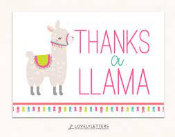 Get started by clicking on a thank you card design, then click customize. Llama Thank You Card Thanks A Llama Card Alpaca Thank You Llama Party Printable Designed By Lovely Letters Thank You Cards Party Printables Party Prints
