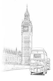 Http Gb Fotolibra Com Images Previews 927622 Big Ben And London Bus Jpeg London Sketch London Art Drawing London Drawing