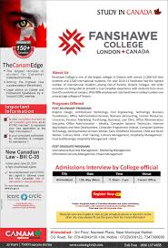 Study In Fanshawe College Canada Canam Consultants Scholarships For College Scholarships International Job Search