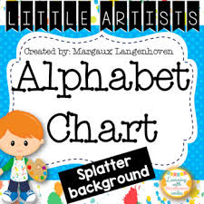 Little Artist Alphabet Chart Paint Splatters