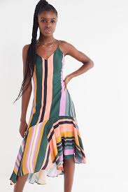Lost Wander Pandora Striped Ruffle Midi Dress Midi Ruffle Dress Dresses Midi Dress