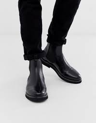 Handcrafted chelsea boots made by true artisans in portugal. Asos Design Wide Fit Chelsea Boots In Black Leather With Chunky Sole Asos