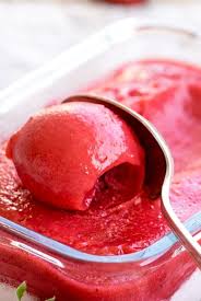 Sorbet A La Fraise Empreinte Sucree Sorbet A La Fraise Recette Avec Des Fraises Recette Glace Fraise