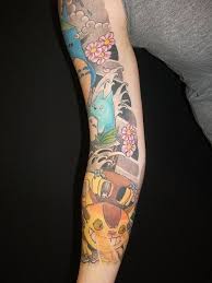 Totoro Sleeve Ghibli Tattoo Tattoos Sleeve Tattoos