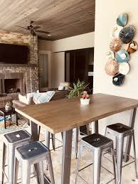 Astoria Live Edge Counter Or Bar Height Table South Cone Home Furniture Dining Table In Living Room Bar Height Dining Table Rustic Dining Room Sets