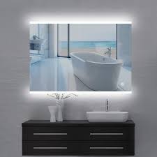 Place one double sconce above a vanity mirror. Factory Direct And Quick Delivery Modern Bathroom Mirror With Led Light And Additional Features Bluetooth Speaker Switches Demister Heat Pad Dimming Function Wall Mounted Illuminated Mirror Kitchen