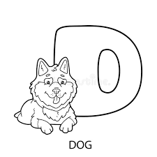 Baby husky realistic husky coloring pages. Husky Coloring Page Stock Vector Illustration Of Letter 104995581