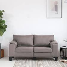 Taupe leather sofa at wayfair we want to make sure you find the best home goods when you shop online. Vidaxl 2 Sitzer Sofa Taupe Stoff Gitoparts