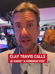 "HOMERUN PICK": Clay Travis says JD Vance is the perfect pick for Donald  Trump's running mate because he is the person that best represents Trump  for the younger generation.