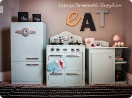 retro play kitchen with all the bells