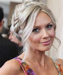 Melissa Ordway Hairstyle Updo Long Curly Casual Short Hair Updo Braided Hairstyles Updo Blonde Hair Color