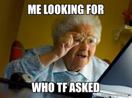 Me Looking For Who Tf Asked Internet Grandma Make A Meme