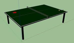Table Tennis 3d Skp Model For Sketchup In 2020 Table Tennis Table Design