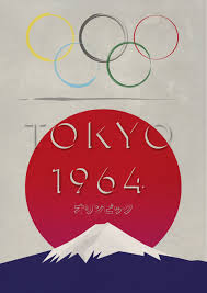 Tokyo olympics 2020 olympic official art poster taku sato b2 (h72cm×w51cm). Tokyo Olympics 1964 Retro Styled Poster Vintage Look Mount Fuji Recreation Not Original Tokyo Olympics Vintage Posters Tokyo