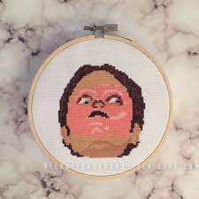 Working on a new c2c blanket pattern i'm maki. Dwight Shrute As Hannibal Lector The Office Cross Stitch Counted Cross Stitch Handmade Diy Cra Cross Stitch Embroidery Cross Stitch Cross Stitch Patterns