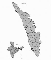Kerala state districts area population other information dhanvi. Outline Map Of Kerala State India Abbreviations Refer To The Download Scientific Diagram