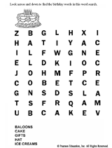 birthday word search printable familyeducation