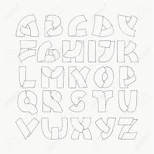 This simple and clear hand lettering font will enliven any design. 2d Hand Drawn Alphabet Letters From A To Z In Simple Outline Style Decorative Calligraphy Font Good For Writing Quotes And Titles Royalty Free Cliparts Vectors And Stock Illustration Image 78242214
