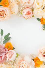 Watercolor floral green and gold leaf bouquets. Download Premium Image Of Pastel Flowers On White Background Template Flower Background Iphone Flower Background Wallpaper Pastel Flowers
