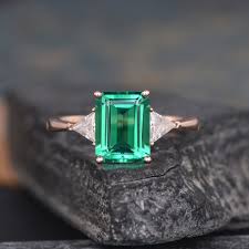 We did not find results for: Emerald Cut Emerald Engagement Ring Rose Gold Trillion Cut Lab Etsy