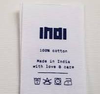 White Micro Organic Cotton Center Fold Care on Reverse 1.25 inch x 2 inch  Folded. 1000pcs.