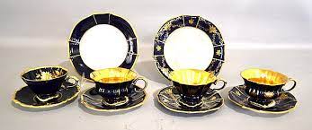 Free shipping for many products! Sold Price Lindner Kueps Bavaria Tea Cups Saucers Four 4 Tea Cups With Six 6 Saucers Blue With Gold Decoration Marks Tea Cups Echt Cobalt 154 3 154 7 And 157 7 Marks Saucers Echt Cobalt 157 6 154 3 157 4