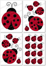 Ladybug Wall Decals Red Ladybug Nursery Wall Stickers Decals By Littleprintsparties Ladybug Nursery Nursery Wall Stickers Ladybug Room