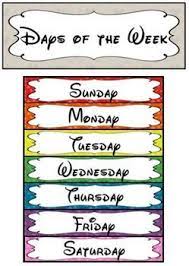 Disney Days Of The Week Clip Chartuse Clothes Pins Show Day Of Week Disney Classroom Preschool Classroom Themes Disney Themed Classroom